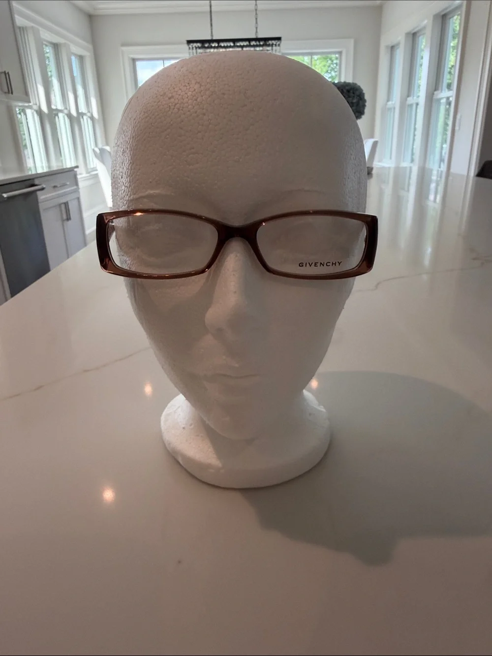 Givenchy Women’s Brown Rectangular Eyeglass Frames-Made in Italy